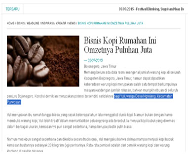 Warga Ngrejeng Bangga Punya Bisnis Kopi Rumahan Omzetnya Puluhan Juta