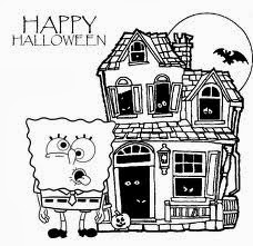 Spongebob Squarepants Halloween Coloring Pages 1