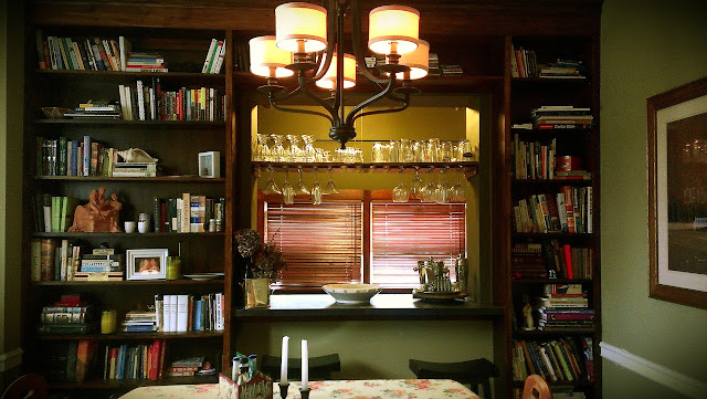 Custom Built Bookcase and Bar