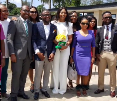 Lilian Esoro and Husband Ubi Franklin wed at Ikoyi Registry 000