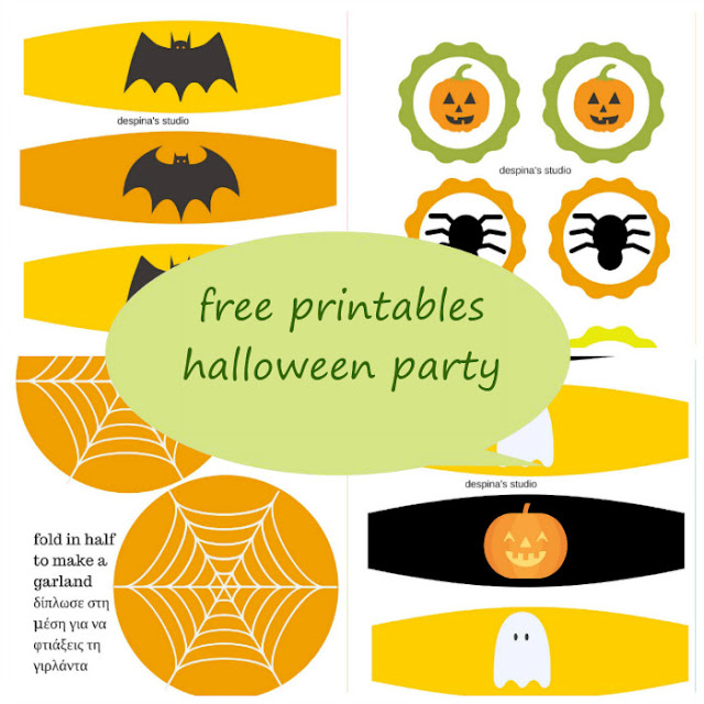 Halloween party Free Printables set