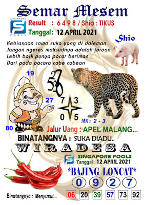 Syair Semar Mesem Togel Singapura