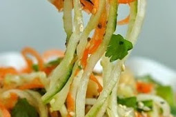   Thai Salad with Carrot and Cucumber Noodles