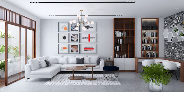 Sketchup 3d model Modern Living Room 06