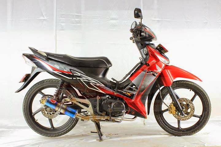 modifikasi supra x 125 knalpot racing