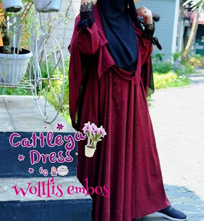 gamis syar'i bahan embos