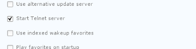 tick box so that telnetd can be started
