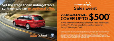 Summer Sales Event for CPO vehicles at Emich Volkswagen