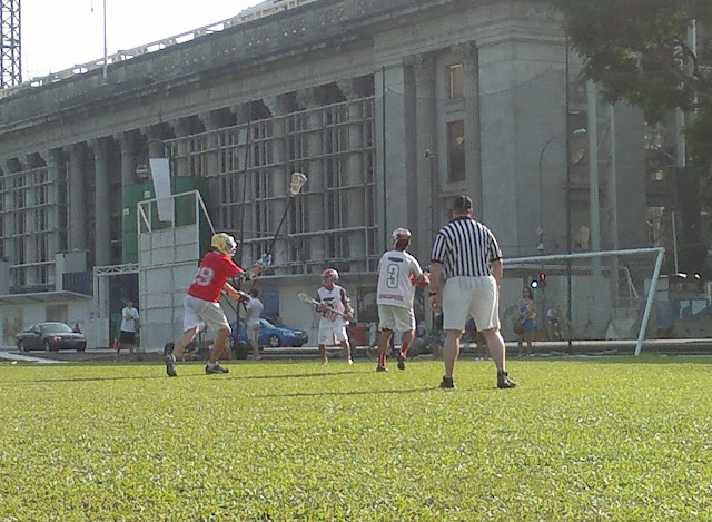 Lacrosse, Singapore Hong-Kong match, Padang, 20 April 2013, SLA, Brewerkz