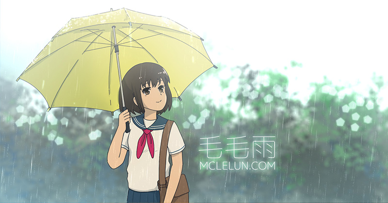 painting anime raining scene using photoshop