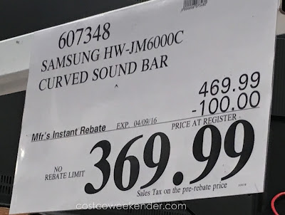 Deal for the Samsung HW-JM6000C Curved Sound Bar AH69-04446L at Costco