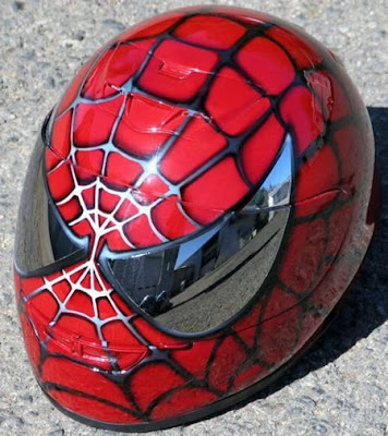 airbrush helmet spiderman designs