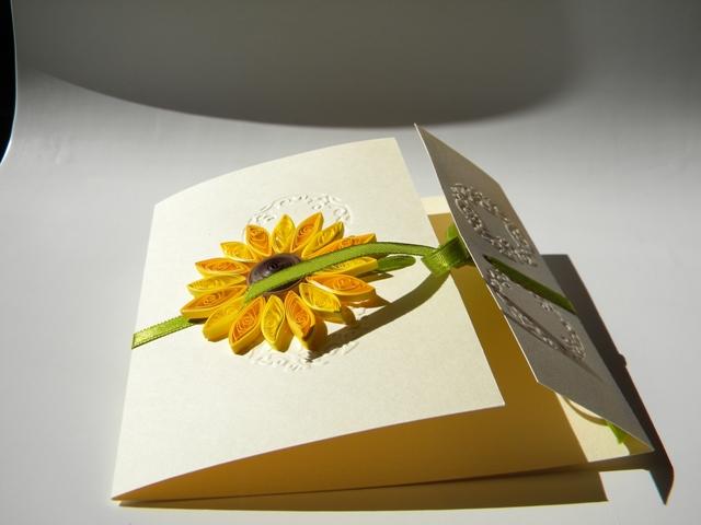 So now I can show you this special sunflower wedding invitation
