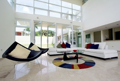 Spacious living room interior design furniture idea
