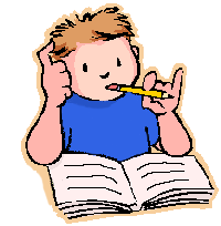 Resultado de imagen de dibujo niño estudiando