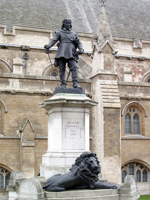 Statue of Oliver Cromwell by Hamo Thornycroft, Cromwell Green, St Margaret Street, Westminster, London