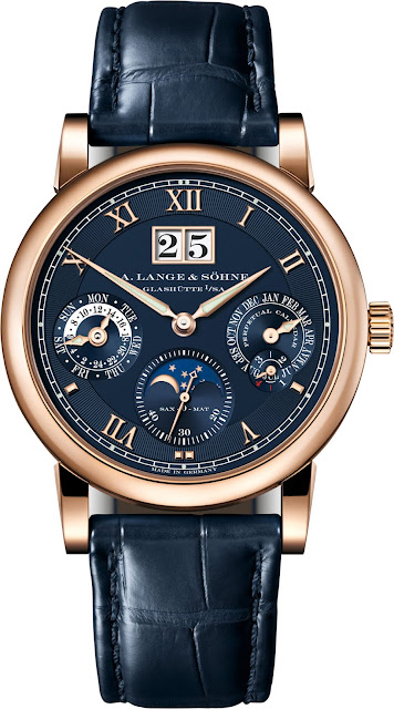 A. Lange & Söhne Langematik Perpetual cadran bleu répliques de montres