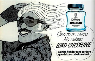 propaganda fixador de cabelo Lord Cheseline - 1970; Os anos 70;