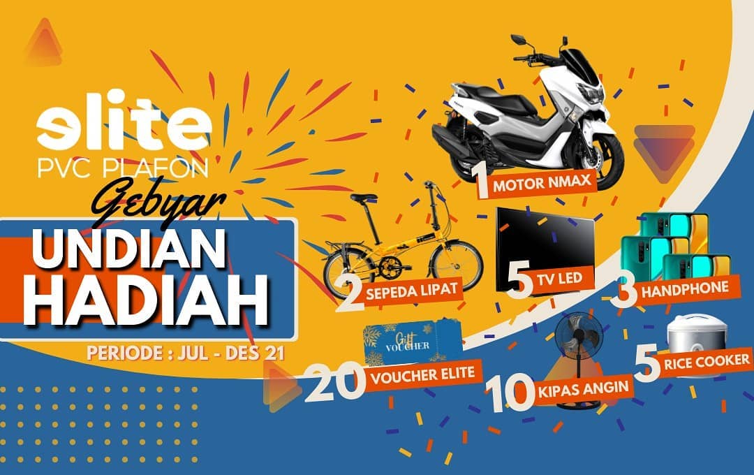 Gebyar Undian Elite Plavon Berhadiah Motor NMAX, Sepeda Lipat, Smartphone