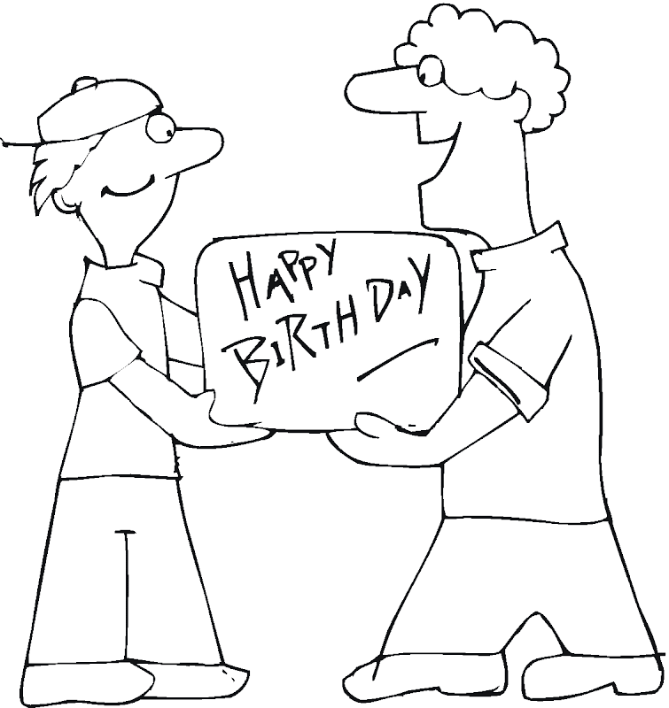 Happy Birthday Coloring Pages title=