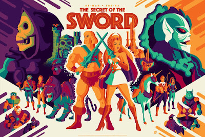 Masters of the Universe “He-Man and She-Ra: The Secret Of The Sword” Regular Edition Screen Print by Tom Whalen x Mad Duck Posters