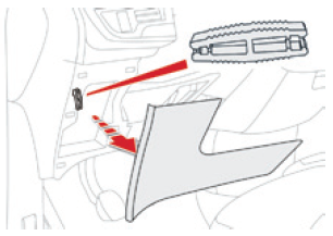 The extraction tweezer is located in the dashboard fusebox compartment