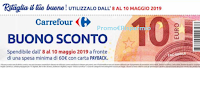 Logo Buono sconto da Ritagliare da 10€ per Carrefour: cerca il volantino!