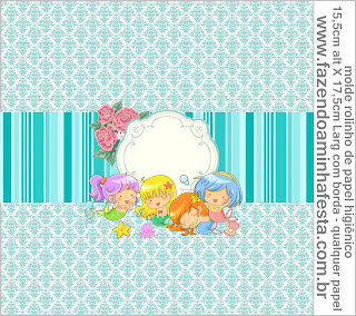 Baby Mermaid: Free Printable Candy Bar Labels.