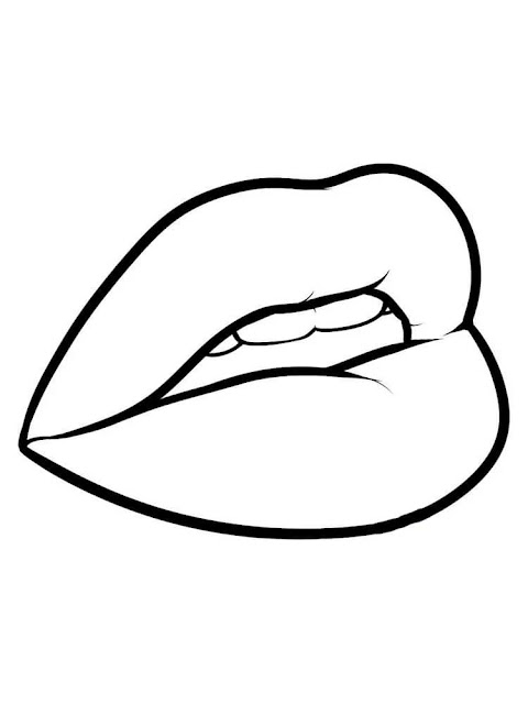 10 Free Printable Lips Coloring Pages