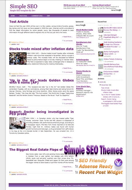 Simple SEO Blogger Themes