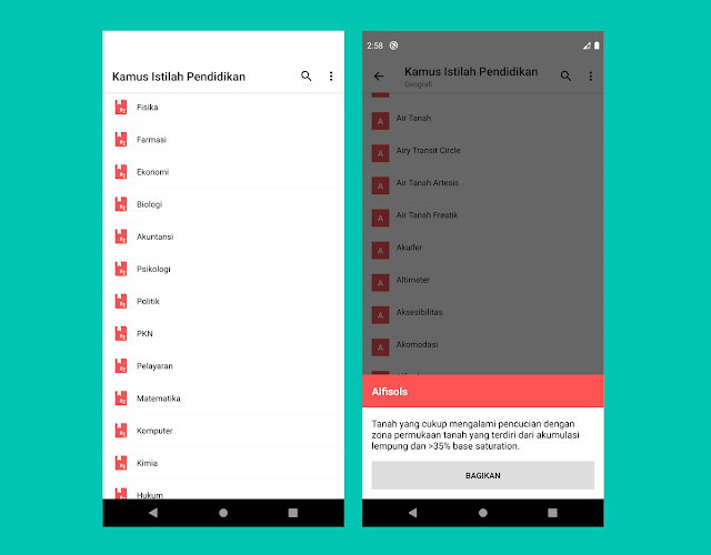 Aplikasi Android Kamus Istilah Pendidikan Offline