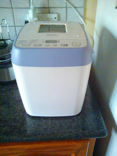 breadmaker from the thrift shop, with a purple stripe