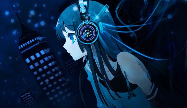 THE MOVIE WALLPAPER: ANIME GIRLS LISTENING MUSIC WITH 