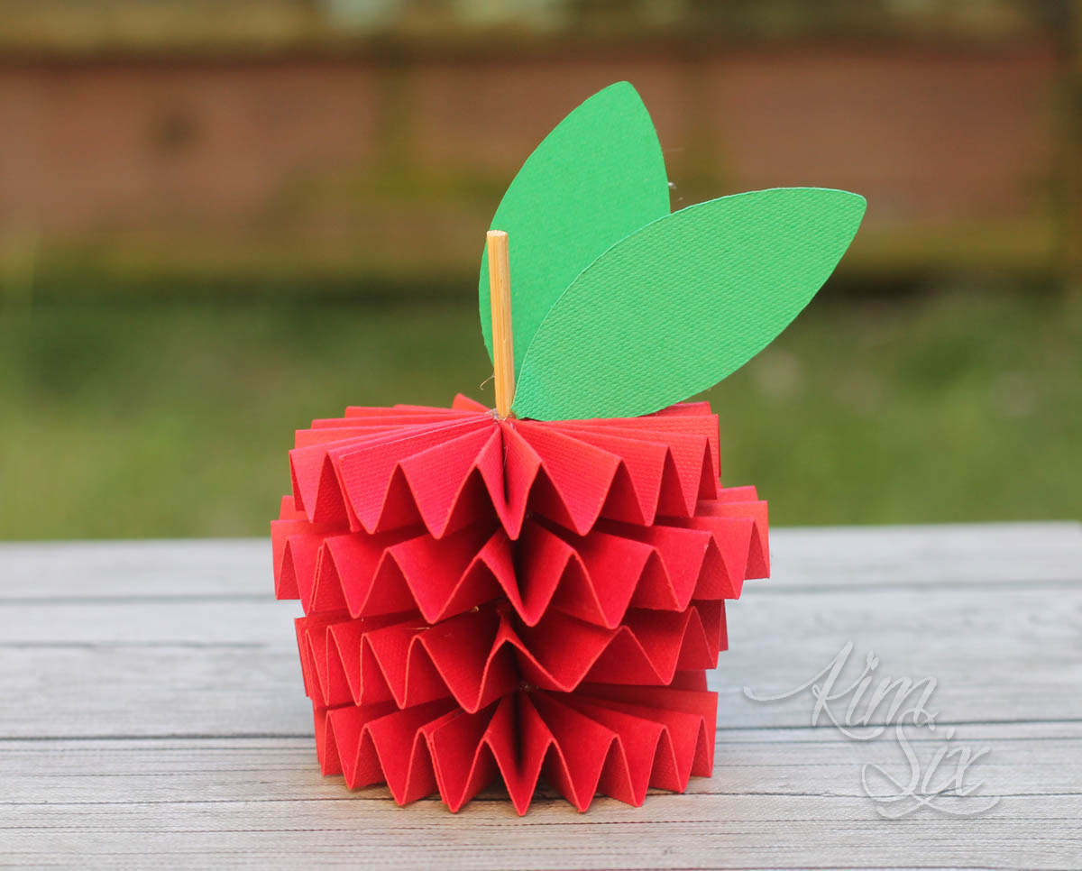 Origami paper apple