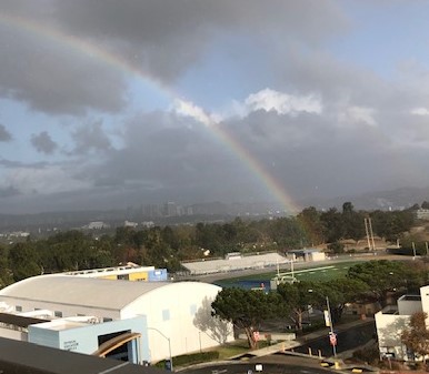 Rainbow over Athletics