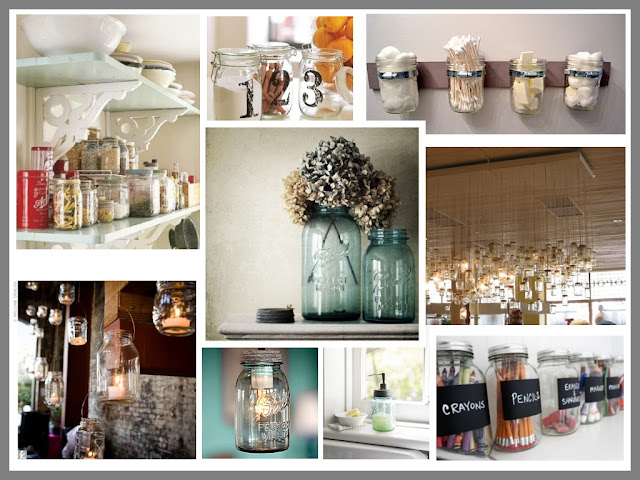 how to Decorate using mason jars, how to organize your jewelry, How to organize your bathroom, How to organize your kitchen