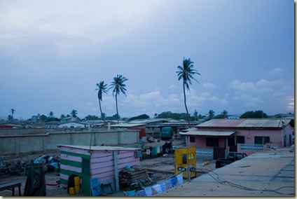 Slum outside coffin place