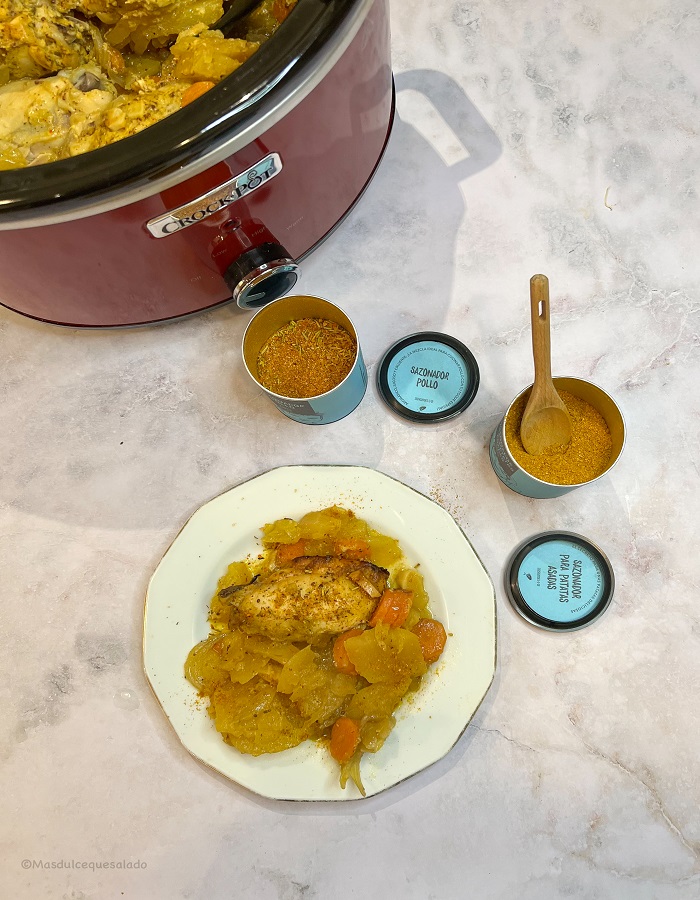 Pollo a la mostaza en Crock-Pot y un 20% de descuento en Justspices