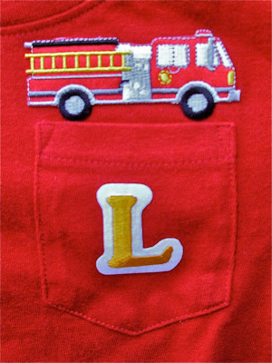 Firetruck Applique T-shirt