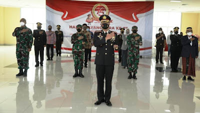 Kapolresta Tangerang Ikuti Upacara Hari Bhayangkara ke-75 secara Virtual