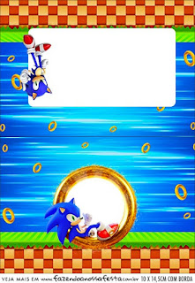 Fiesta de Sonic: Etiquetas para Candy Bar para Imprimir Gratis.