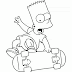 Desenhos dos Simpsons Andando de Skate para Colorir