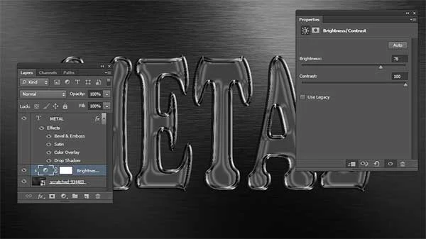 Drag the Brightness and Contrast slider to the right or left depending on your image.