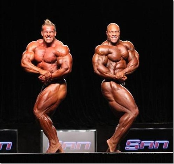 JAY CUTLER PHIL HEATH COMPARISONS OLYMPIA 2011