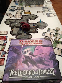 Dungeons and Dragons Legend of Drizzt board game in play