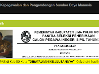 Cek Nama Anda, 3 Pelamar di Kab 50 Kota dibatalkan kelulusannya - Hasil Sanggahan CPNS 2019