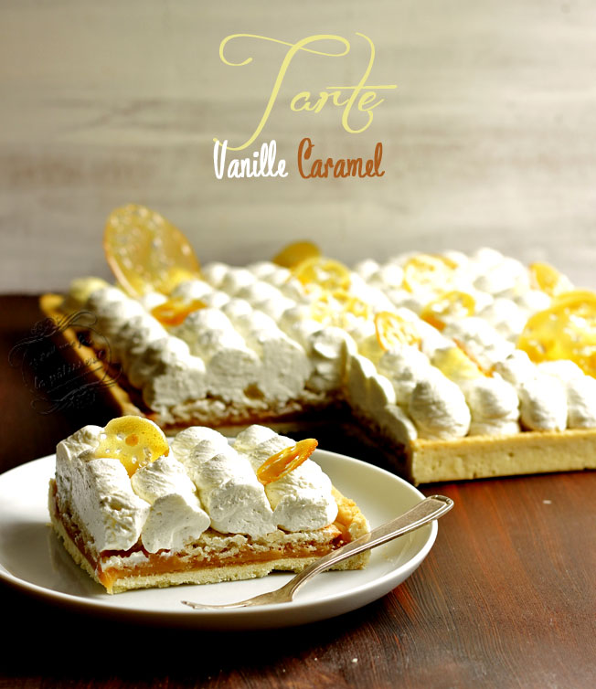 tarte vanille et caramel