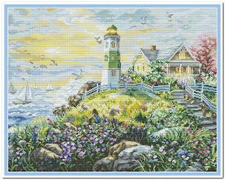 Download the embroidery scheme 912 "Watching the sunset" LetiStitch