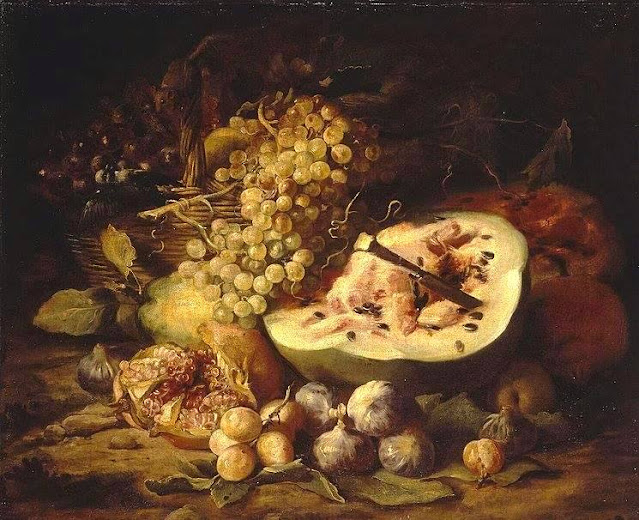 Abraham Brueghel (1631-1690) Nature morte avec pastèque, 1670s Huile sur toile, 60 x 73 cm Musée de l'Hermitage, St. Petersbourg