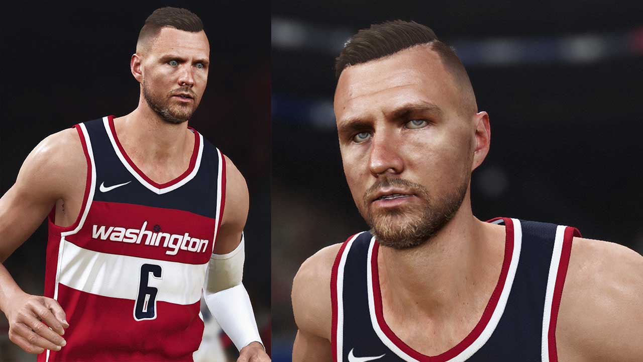 NBA 2K23 Kristaps Porzingis Cyberface with Beard